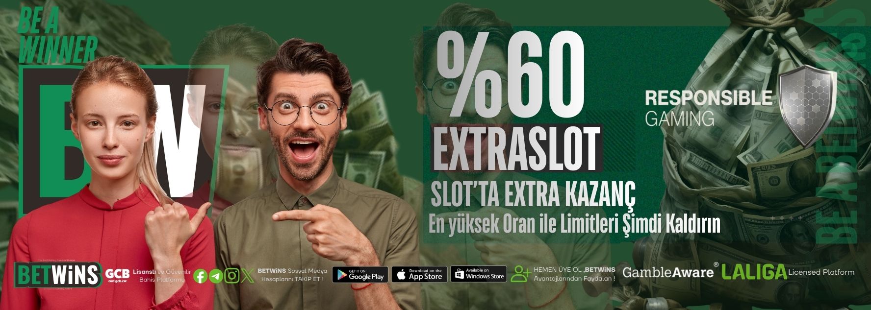 BETWINS SLOT %60 BONUS