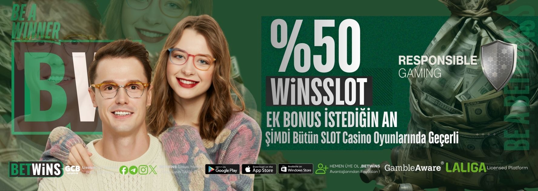 BETWINS SLOT %50 BONUS